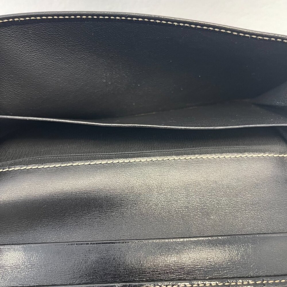 Gucci Leather Bifold Long Wallet w/ Coin Compartment  in Black - Preowned - Picture 4 of 13